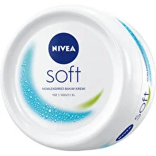 Nivea Soft Nemlendirici Bakım Kremi 300ml, Jojoba Yağı, Hızlı Emilir, Yağlı His Bırakmaz, El Yüz Vücut