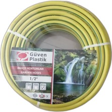 Güven Plastik Bahçe Sulama Hortumu Örgülü Kauçuk Çift Kat  1/2-25 MT