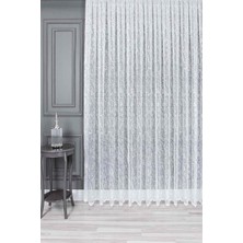 Evdepo Home Kullanıma Hazır Ekstraforlu Pilesiz Tül Perde Tek Kanat - Ekru 190 x 260 cm