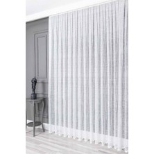 Evdepo Home Kullanıma Hazır 1/3 Sık Pile Tül Perde Tek Kanat - Ekru 110 x 240 cm