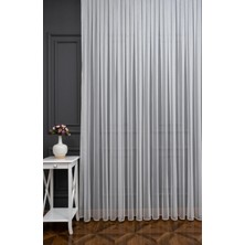 Evdepo Home Kullanıma Hazır 1/3 Sık Pile Tül Perde Tek Kanat - Ekru 100 x 200 cm