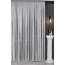 Evdepo Home Kullanıma Hazır Ekstraforlu Pilesiz Tül Perde Tek Kanat - Ekru 170 x 250 cm
