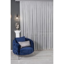 Evdepo Home Kullanıma Hazır Ekstraforlu Pilesiz Tül Perde Tek Kanat - Ekru 170 x 250 cm