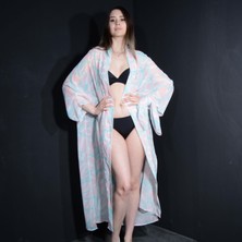 Tedz Collection Paredora Soft Geometrik Desenli Kimono Pareo