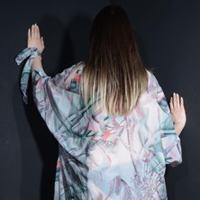 Tedz Collection Paredora Yağmur Ormanı Desenli Kimono Pareo