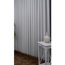 Evdepo Home Kullanıma Hazır 1/3 Sık Pile Keten Tül Perde Tek Kanat - Ekru 110 x 240 cm