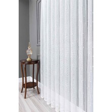 Evdepo Home Kullanıma Hazır Ekstraforlu Pilesiz Tül Perde Tek Kanat - Ekru 100 x 250 cm