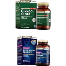 Nutraxin Ginkgo Biloba 60 Tablet + Multivitamin Ve Mineral Complex Kadın 60 Tablet