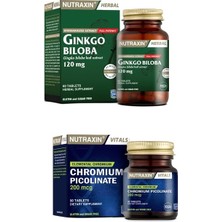 Nutraxin Ginkgo Biloba 60 Tablet + Krom Minerali Içeren Gıda Takviyesi 90 Tablet