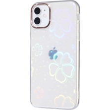 Ceponya Apple iPhone 11 Kılıf Kamera Çıkıntılı Fosforlu Lazer Tasarım Silikon