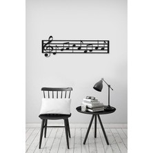 Ahwall Müzik Notaları Ahşap Duvar Dekor Tablo