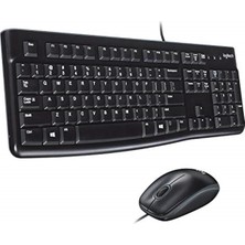 Logitech MK120 USB Kablolu Klavye Mouse Seti Tam Boyutlu Sağ ve Sol Elle Kullanıma Uygun M