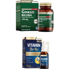 Nutraxin Ginkgo Biloba 60 Tablet + Vitamin D3 K2 30 Ml