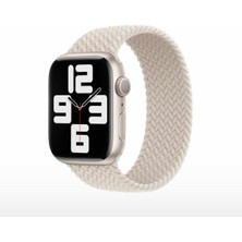 Bushco Store Apple Watch Uyumlu Örgü Solo Kordon 42-44-45  mm M Beden