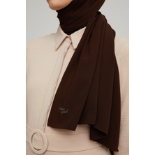 Armine Trend Medine Ipeği Şal 70X200 - Kahverengi