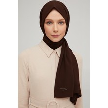 Armine Trend Medine Ipeği Şal 70X200 - Kahverengi