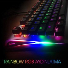 GameBooster Gamebooster G9 "blade"rGB Aydınlatmalı Bileklikli Aluminyum Mekanik Klavye