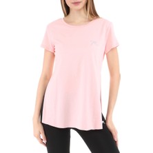 Raru Kadın %100 Pamuk T-Shirt Fumus Pembe