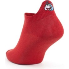 Pazariz Emojili Çorap Kırmızı 4 Lü