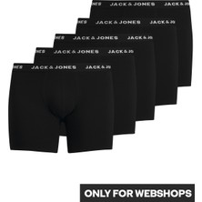 Jack & Jones 5'li Düz Renk Logolu Boxer-12194944