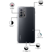 Caseworld Xiaomi Mi 11T 5g ile Uyumlu Kapak Tıpalı Kamera Korumalı Şeffaf Premier ile Uyumlu Kılıf
