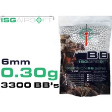 Isg Airsoft Isgairsoft  0.30G Airsoft Bb 3300ADET 1kg Paket