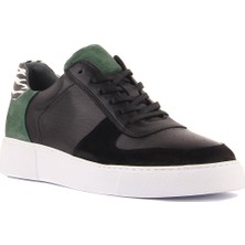 Sail Lakers - Siyah Deri, Yeşil Süet Erkek Sneaker