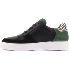Sail Lakers - Siyah Deri, Yeşil Süet Erkek Sneaker