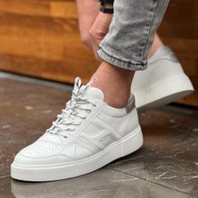 Sail Lakers - Beyaz Deri Bağcıklı Erkek Sneaker
