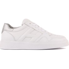 Sail Lakers - Beyaz Deri Bağcıklı Erkek Sneaker