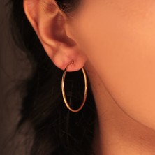 Adil Idil Kuyumculuk Ince Büyük Boy Halka Küpe