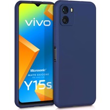 Microsonic Matte Silicone Vivo Y15S Kılıf Lacivert