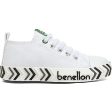 Benetton® | BN-30640 - 3394 Beyaz Siyah - Çocuk Spor Ayakkabı