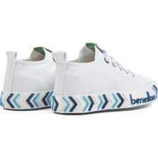 Benetton® | BN-30640 - 3394 Beyaz Mavi - Çocuk Spor Ayakkabı