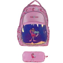Kaukko Kids  Love Flamingo Aloha Çanta  Kalem Kutu Seti