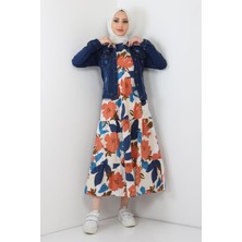 Moda Mihram Düğmeli Kot Ceket Koyu Kot 6027