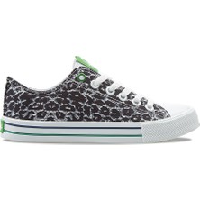 Benetton® | BN-30179 - 3374 Beyaz Leopar - Kadın Spor Ayakkabı