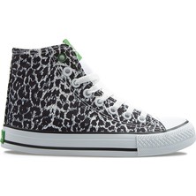 Benetton® | BN-30190 - 3374 Beyaz Leopar - Kadın Spor Ayakkabı
