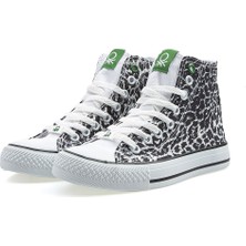 Benetton® | BN-30190 - 3374 Beyaz Leopar - Kadın Spor Ayakkabı