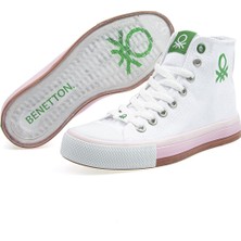 Benetton® | BN-30189 - 3374 Beyaz Pudra - Kadın Spor Ayakkabı