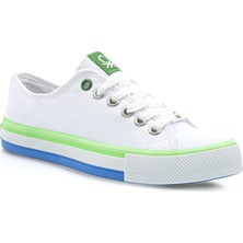 Benetton® | BN-30175 -3394 Beyaz Yeşil - Çocuk Spor Ayakkabı