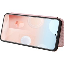 Yue Store Htc Desire 20 Artı Karbon Fiber Doku Kasası Pembe (Yurt Dışından)