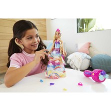 Barbie Dreamtopia Örgü Saçlı Prenses Bebeği (29 cm, sarışın), Gökkuşağı Renkli Postişleri ve Aksesuarları İle, 3-7 Yaş GTG00