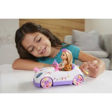 Barbie Club Chelsea Bebek ve Arabası, 15 cm'lik Sarışın Bebek, 3-7 Yaş Arası Kızlar İçin GXT41