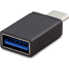 Otg Type-C To USB Çevirici Otg Type-C To USB Siyah Metal Kutulu Hadron HN4457K