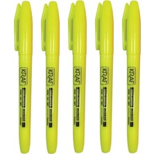 Kraf Fosforlu Kalem 2 mm Uç No 340 Sarı 5 Adet