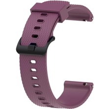 Ceponya Amazfit Gts Krd-46 Suya Dayanıklı Tırtıklı Desen Silikon Kordon Koyu Mor