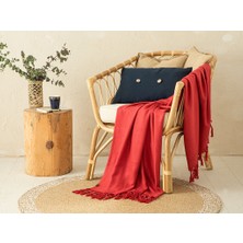 English Home Palmier Modal Koltuk Şalı 130 x 160 cm Nar Çiçeği