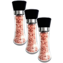 Organik Bitkim 3 Adet Himalita Öğütücü Değirmen(Himalaya Pembe Tuz Dolu 200 Gr)