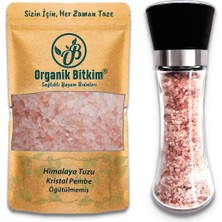 Organik Bitkim 2 Li Himaliya Öğütücü Değirmen Dolu+2 kg Himalaya Tuzu Kristal